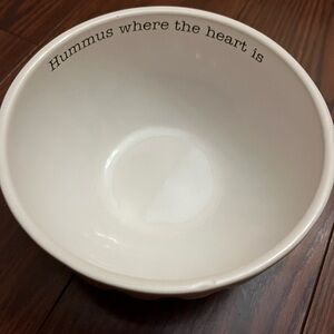 MudPie black white hummus bowl